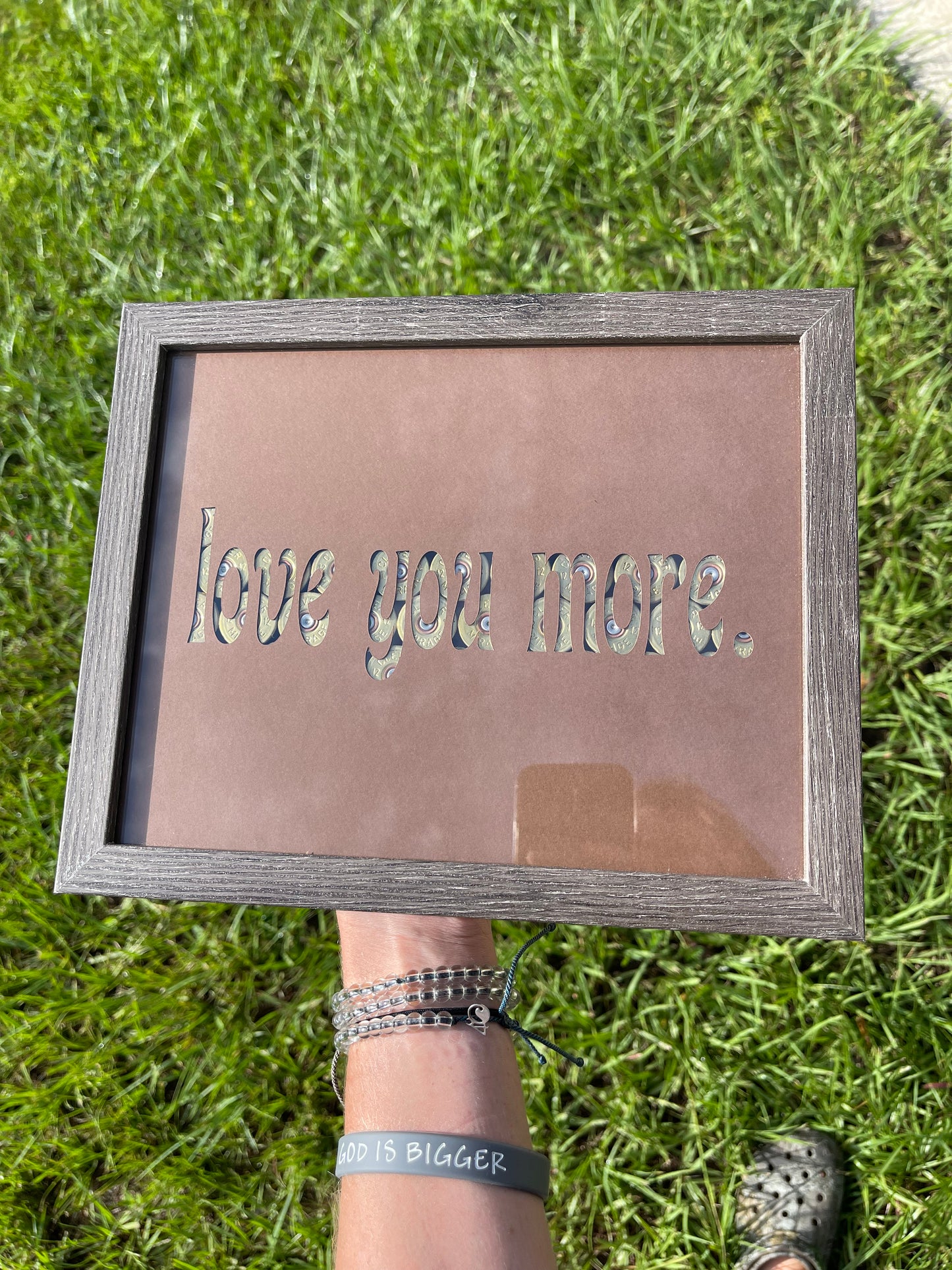 "Love You More" Shotgun Shell Frame